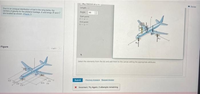 draw a free body diagram of the airplane. draw the | Chegg.com