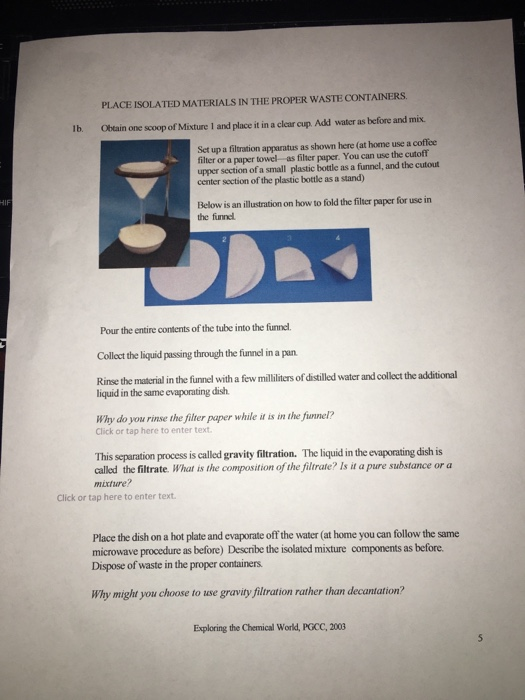 Solved Place Isolated Materials In The Proper Waste Conta Chegg Com