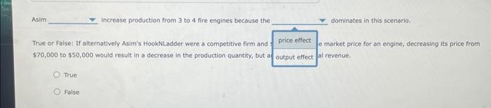 Solved Asim's HookNLadder is the only company selling fire | Chegg.com