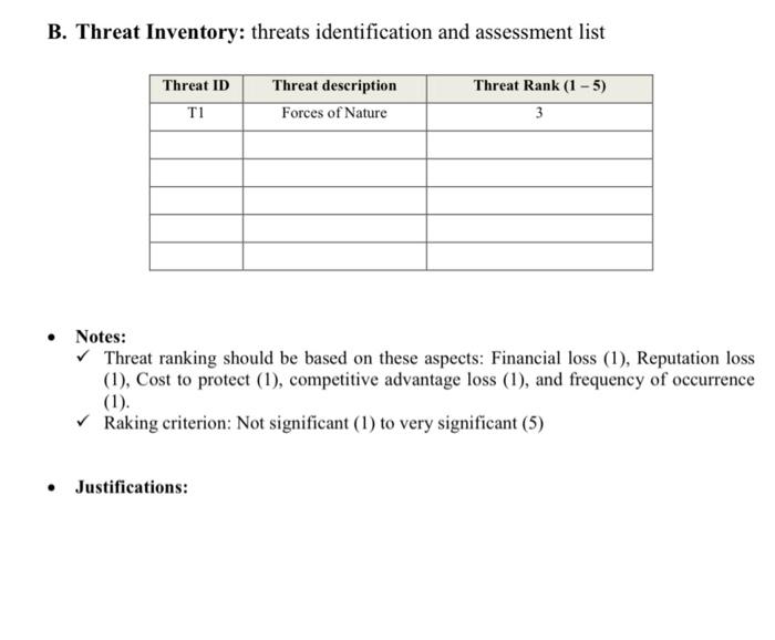 Solved 2- Second Task - Project: Risk Identification and | Chegg.com