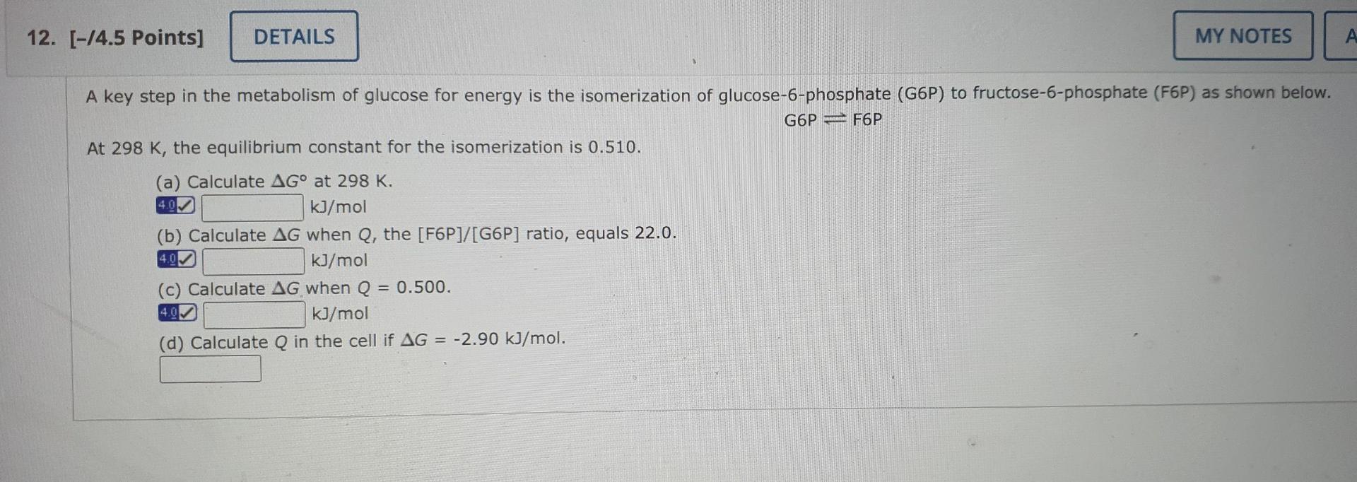Solved 12. [-14.5 Points] DETAILS MY NOTES А A key step in | Chegg.com