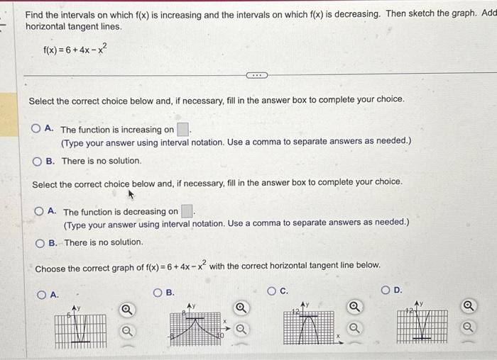 Solved Find the intervals on which f(x) is increasing and | Chegg.com