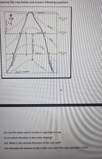 xamine the map below and answer following | Chegg.com