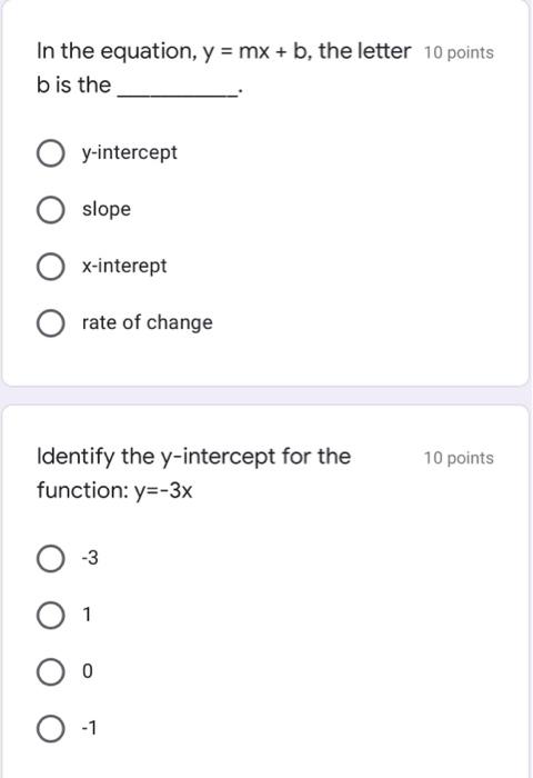 Solved Find The Slope Of The Line 10 Points Undefined 0 Chegg Com