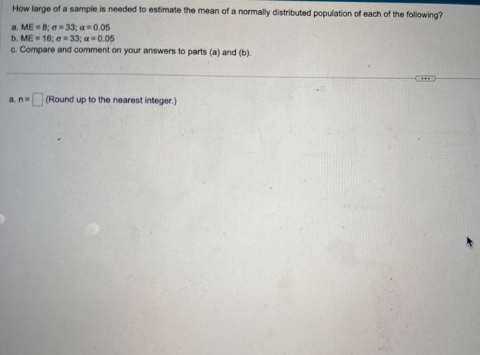 Solved Find ME For Parts A And Bc. Choose The Correct Answer | Chegg.com