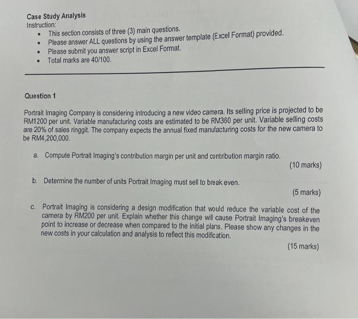 Solved Case Study Analysis Instruction: - This section | Chegg.com