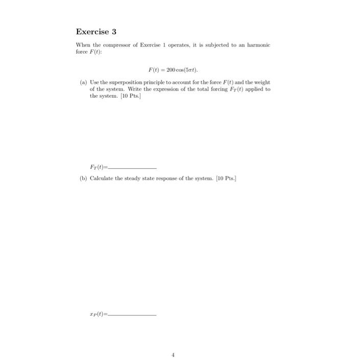 Solved Exercise 3 When the compressor of Exercise 1 | Chegg.com