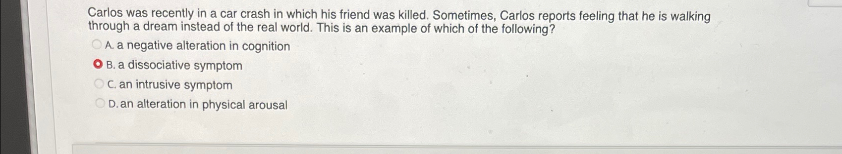 Solved Carlos was recently in a car crash in which his | Chegg.com