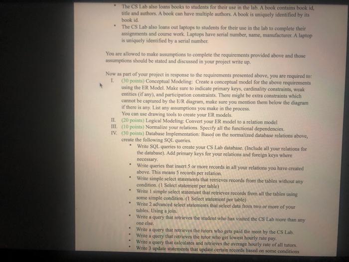 Solved Final Project In this class, you are expected to | Chegg.com