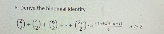 Solved Derive the binomial | Chegg.com