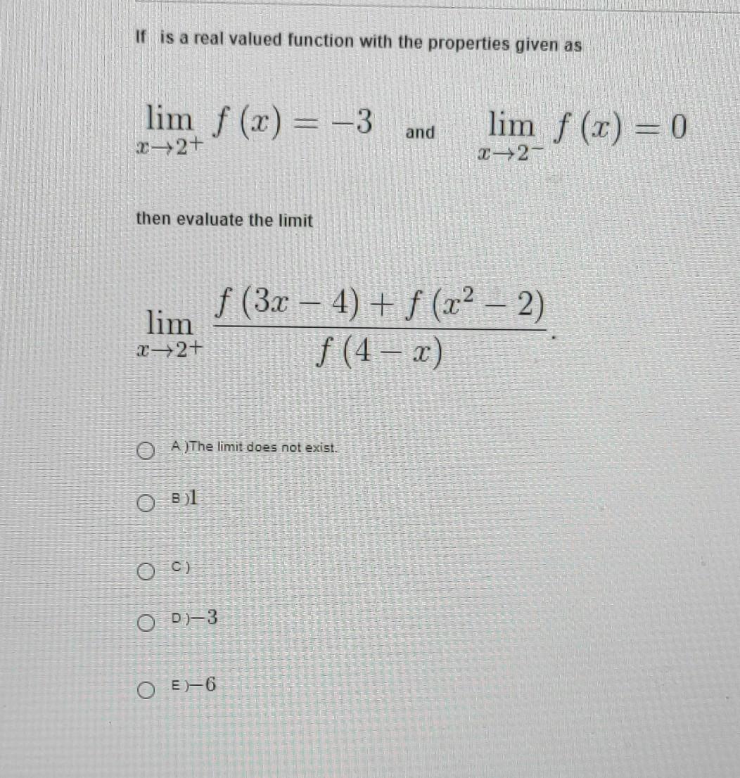 Solved If is a real valued function with the properties | Chegg.com