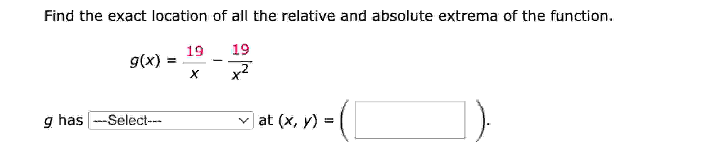 Solved Find the exact location of all the relative and | Chegg.com