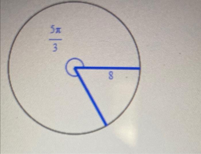 find the length of the intercepted arc with the given central angle