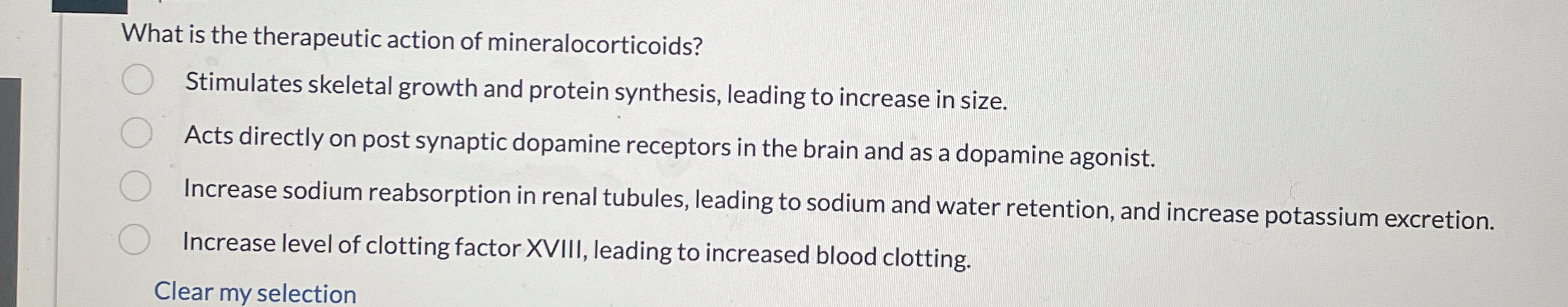 Solved What is the therapeutic action of | Chegg.com