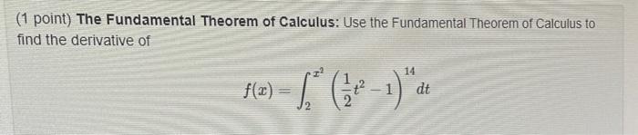 fundamental theorem of calculus derivative