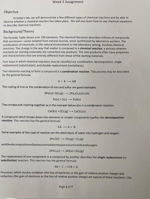 Solved Week 5 Assignment Objective In Today s Lab We Will Chegg