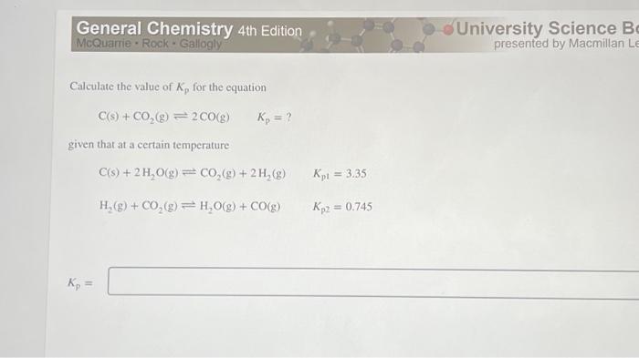 Solved General Chemistry 4th Edition McQuarrie Rock • | Chegg.com