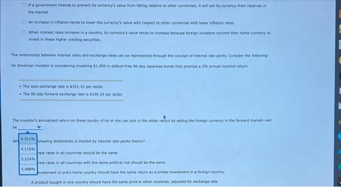 When interest rates increase in a country, its currencys value tends to increase because foreign investors cenvert their hom