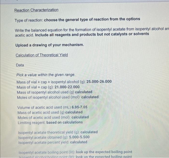Solved Reaction Characterization Type of reaction: choose | Chegg.com