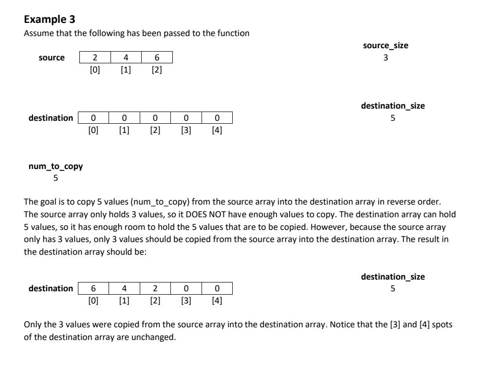 Solved //240 Daily - Subset Array Copy Reverse #include | Chegg.com