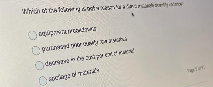 Solved Which of the following is not a reason for a direct | Chegg.com
