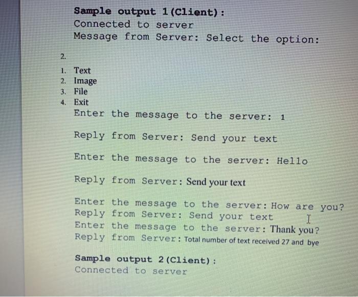 Solved QUESTION 1 1. • Develop a server program in java that | Chegg.com
