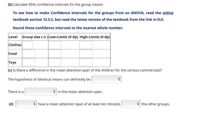 Solved A study of the effect of television commercials on | Chegg.com