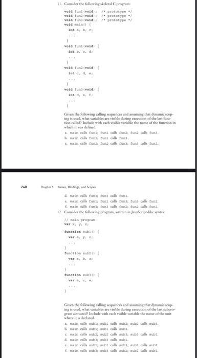 Solved List all the variables, along with the program units | Chegg.com