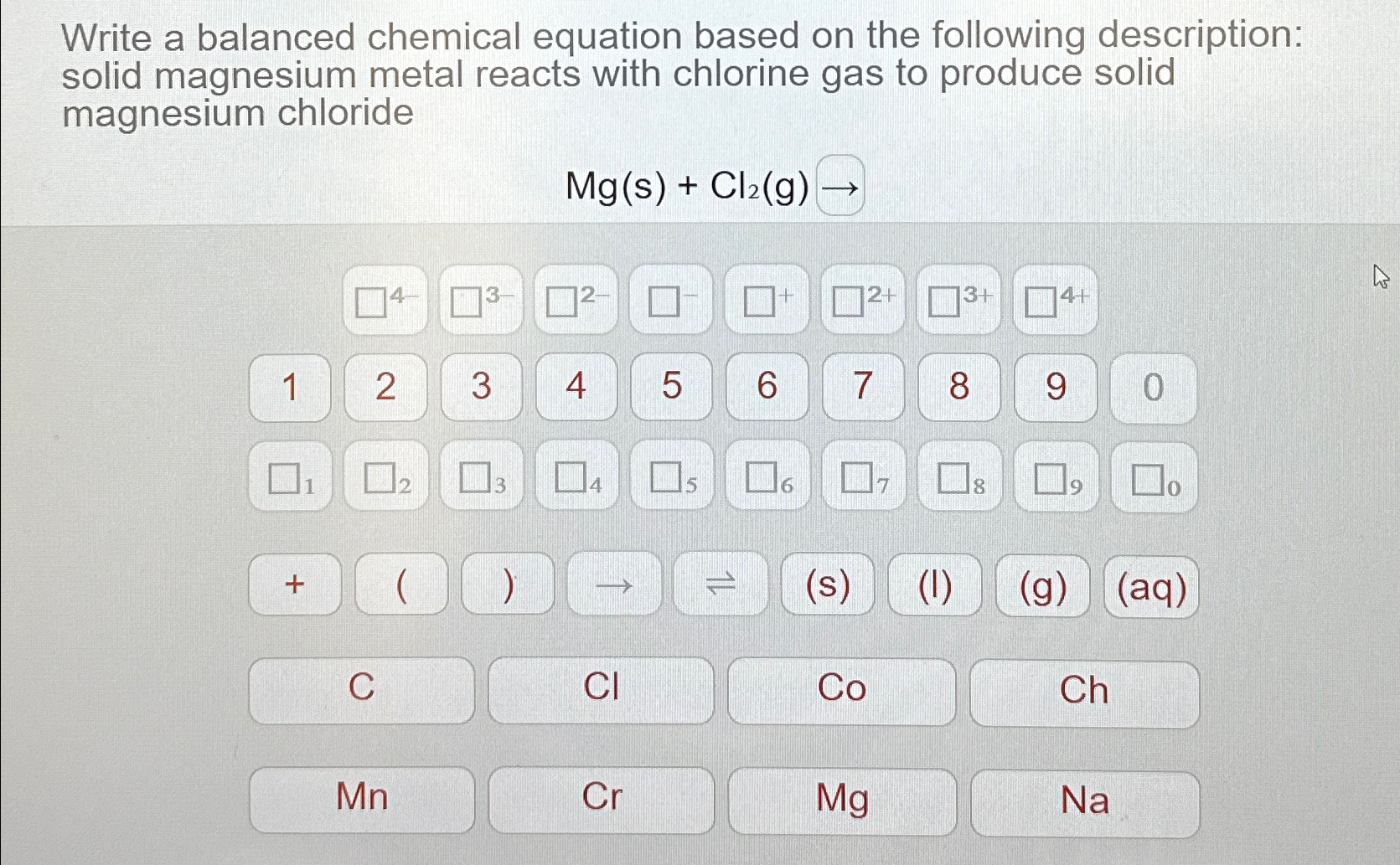 Solved Write a balanced chemical equation based on the | Chegg.com