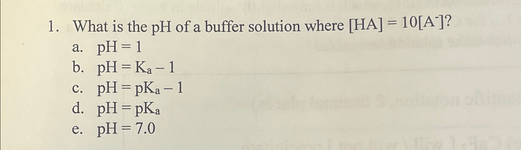 Solved What is the pH ﻿of a buffer solution where | Chegg.com
