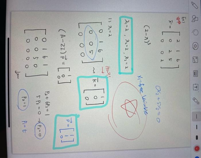 xˉ′=⎣⎡200120652⎦⎤(2−λ)3 0x2+5x3=0 λ1=2,λ2=2,λ3=2 x1= | Chegg.com