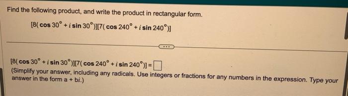 Solved Find the following product, and write the product in | Chegg.com