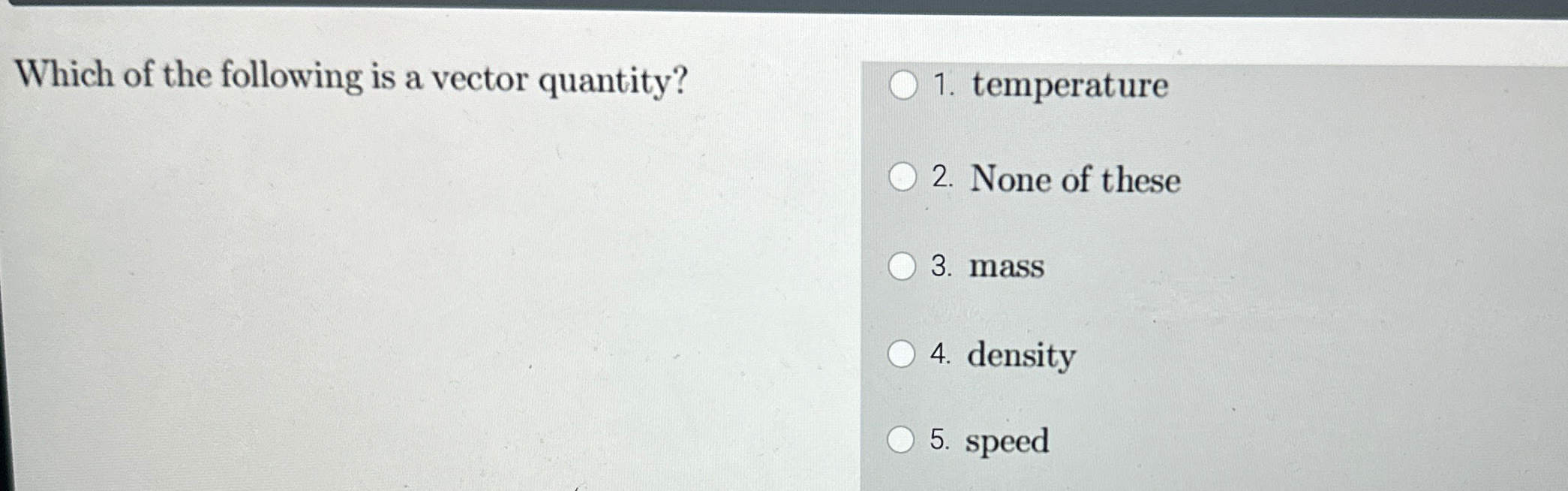 Solved Which of the following is a vector | Chegg.com