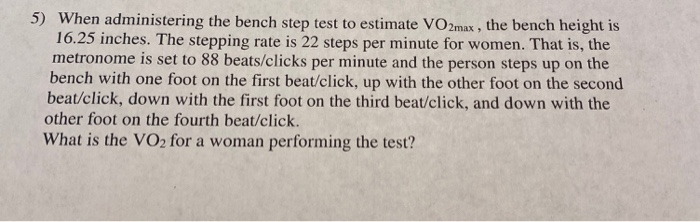 Bench best sale step test