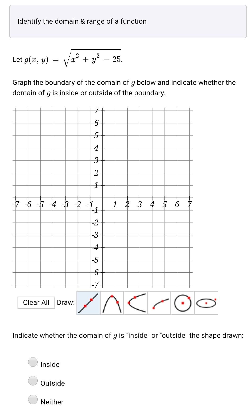 Solved Identify The Domain Range Of A Function Let G X Y Chegg Com