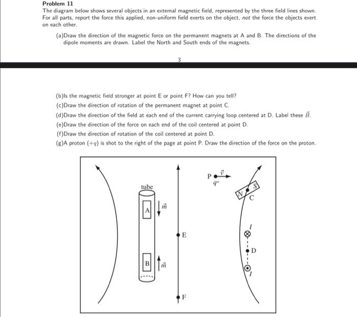 Solved Problem II The diagram below shows several objects in | Chegg.com