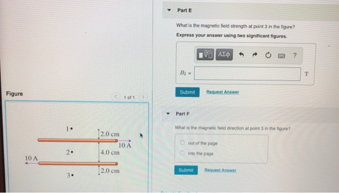 Part E What is the magnetic field strength at point 3 | Chegg.com