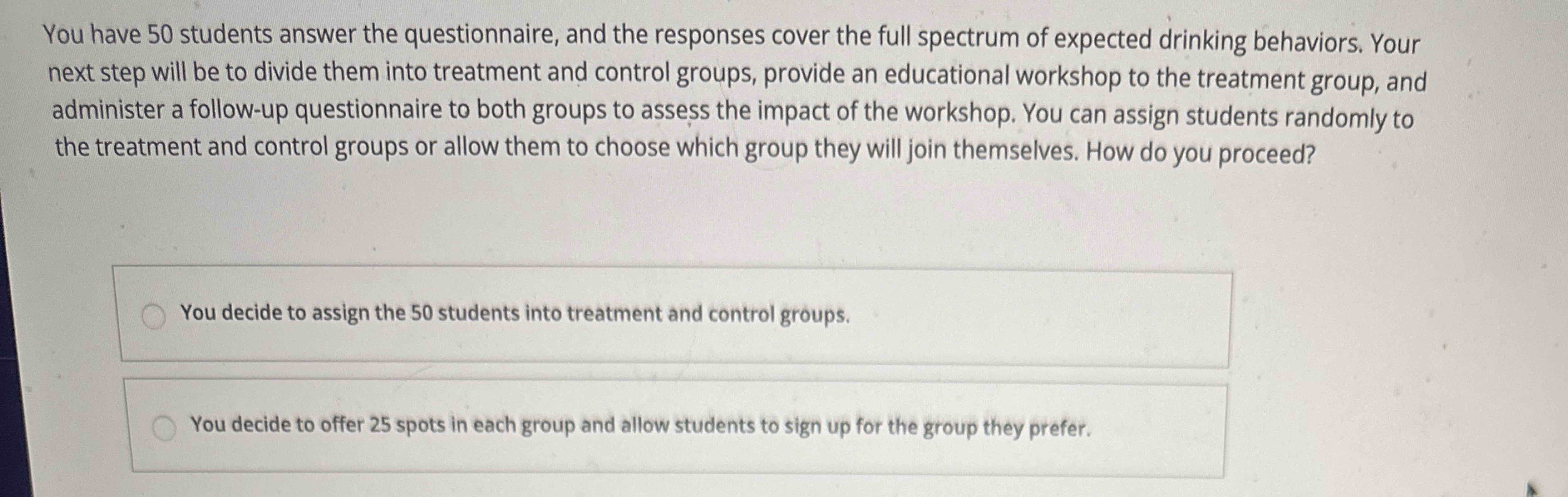 Solved You have 50 ﻿students answer the questionnaire, and | Chegg.com