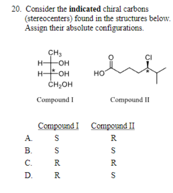 Solved Consider the indicated chiral carbons(stereocenters) | Chegg.com