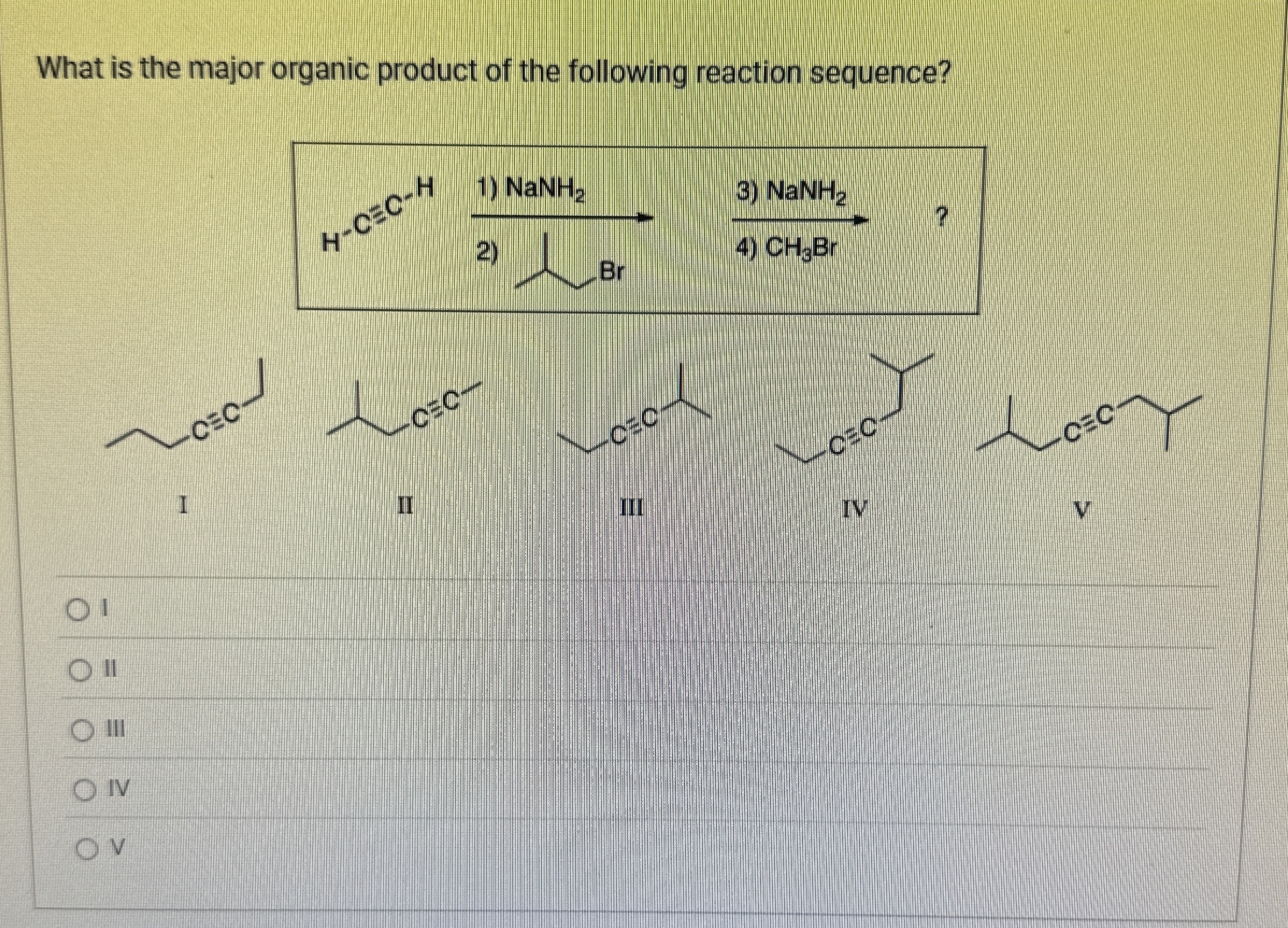 Solved What is the major organic product of the following | Chegg.com
