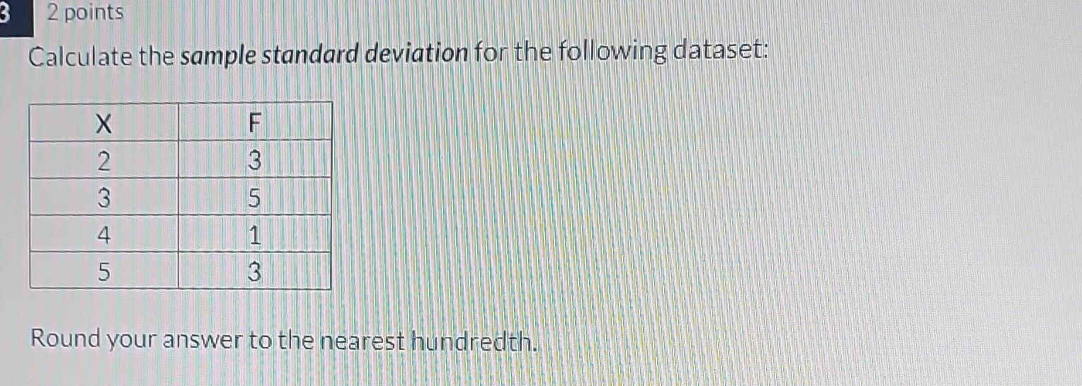 Solved Calculate The Sample Standard Deviation For The Chegg Solved Calculate The Sample Standard Deviation For The Chegg