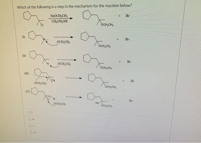 Solved Which of the following is a step in the mechanism for | Chegg.com
