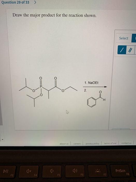 Solved Question 29 of 33 > Draw the major product for the | Chegg.com