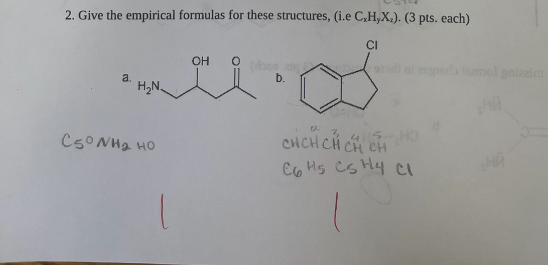 Solved Give the empirical formulas for these structures, | Chegg.com