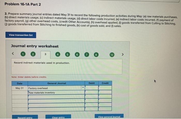 Solved using the following information, help me solve part 2 | Chegg.com