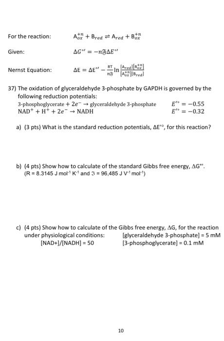 Solved For the reaction: Given: For the reaction: Given: | Chegg.com