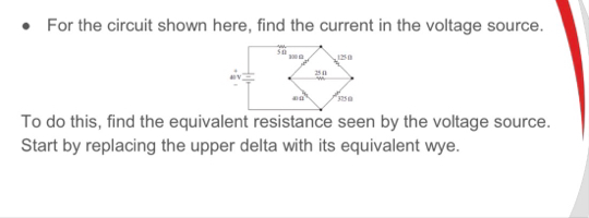 Solved For the circuit shown here, find the current in the | Chegg.com