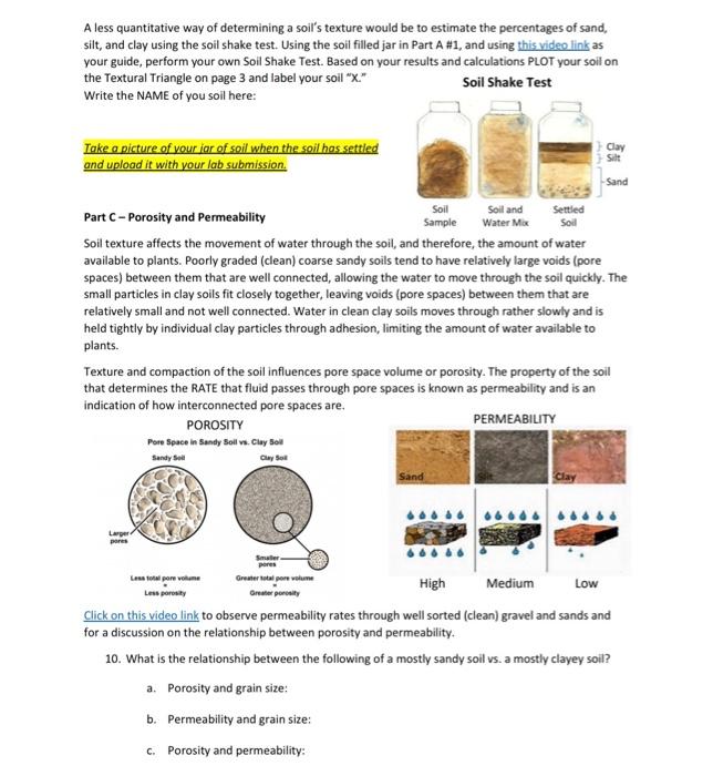 Solved Use The Soil Textural Triangle To Name The Following | Chegg.com