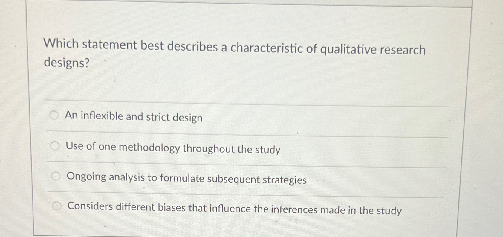 Solved Which statement best describes a characteristic of | Chegg.com