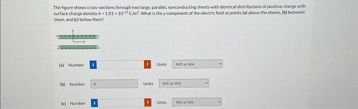 Solved The Figure Shows Cross-sections Through Two Large. | Chegg.com